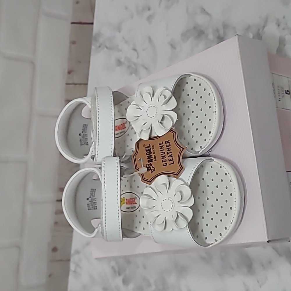 NWT & Box Girls Angel Brand genuine leather sandals
